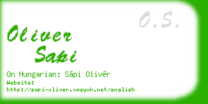 oliver sapi business card