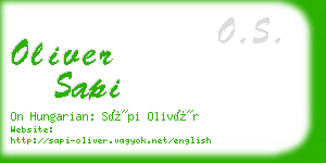 oliver sapi business card